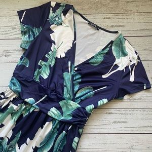 Hawaiian Tropical Floral Maxidress M